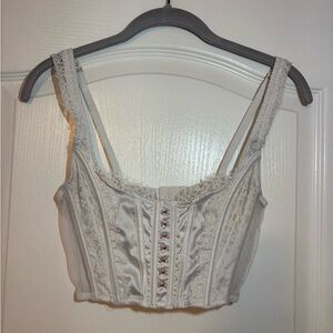 Victoria's Secret White Lace Corset Top